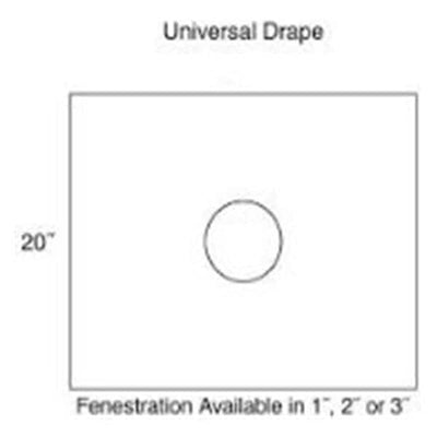 Encompass Group  Drape Surgical SafeCare Plus 3" Fenestrated 24x2" Univ/1Pl Ceil Blue 60/Ca- 30118-334
