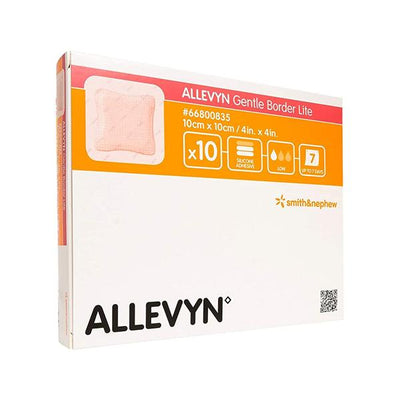 Smith & Nephew Wound Care Allevyn Gentle Border Lite Hydrocellular Foam Dressing 4x4" Gntl Adh Adhs  - 66800835