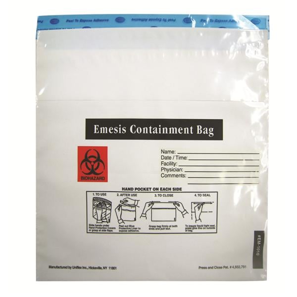 MiniGrip, LLC -Emesis Bag 2.5mil 10x10" Clear Adhesive Closure Polypropylene 1000/Case MDG UFEMB1010