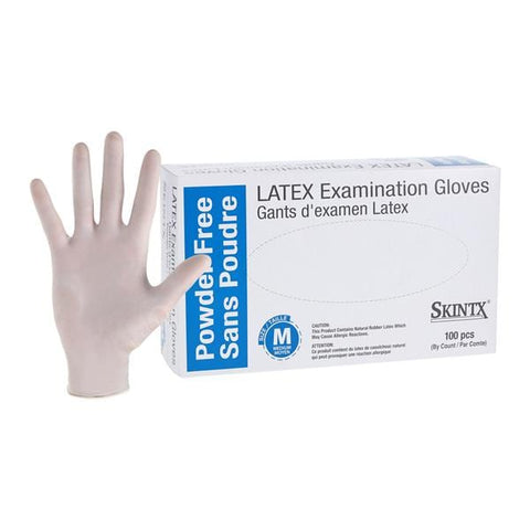 TG Medical -SkinTX Latex Exam Gloves Medium White Non-Sterile Not Chemo Approved, 10 BX/CA 90010