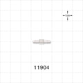 Straight Connector, Barbed, Natural - Fits 3/32 inch ID Tubing (0.094 inch, 2.38 mm) - 11904