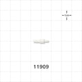 Straight Connector, Reducer, Barbed, White - Fits 3/32 inch x 1/16 inch ID Tubing (0.094 inch x 0.063 inch, 2.38 mm x 1.59 mm) - 11909