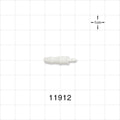 Straight Connector, Reducer, Barbed, White - Fits 1/8 inch x 1/16 inch ID Tubing (0.125 inch x 0.063 inch, 3.2 mm x 1.59 mm) - 11912