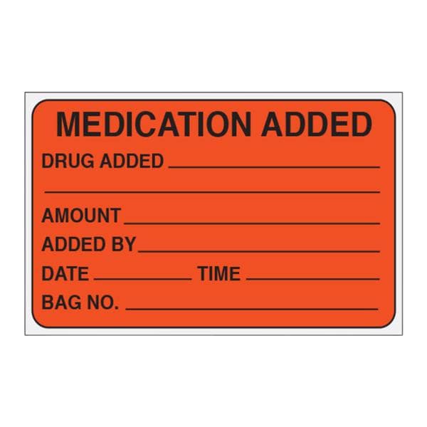 Shamrock Scientific Spec Label Medication Added Fluorescent Red 1-1/2x2-1/2" 1000/Rl - SN-2000