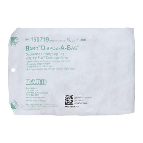 Bard Medical Division Bag Leg Dispoz-A-Bag 19oz Vinyl Medium Ea, 50 EA/CA - 150719