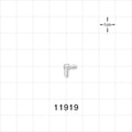 Elbow Connector, Barbed, Natural - Fits 1/16 inch ID Tubing (0.063 inch, 1.59 mm) - 11919