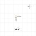 Elbow Connector, Barbed, White - Fits 3/32 inch ID Tubing (0.094 inch, 2.38 mm) - 11921