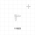 Elbow Connector, Barbed, Natural - Fits 3/32 inch ID Tubing (0.094 inch, 2.38 mm) - 11923