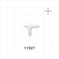 T Connector, Reducer, Barbed, White - Fits 1/16 inch ID Tubing (0.063 inch, 1.59 mm); Fits 1/8 inch ID Tubing (0.125 inch, 3.18 mm) - 11927