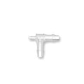 T Connector, Reducer, Barbed, Natural - Fits 1/16 inch ID Tubing (0.063 inch, 1.59 mm); Fits 1/8 inch ID Tubing (0.125 inch, 3.18 mm) - 11928