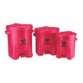Eagle Group -Step-On Container 22x18x21" Red HDPE Biohazard Symbol Each 18880C