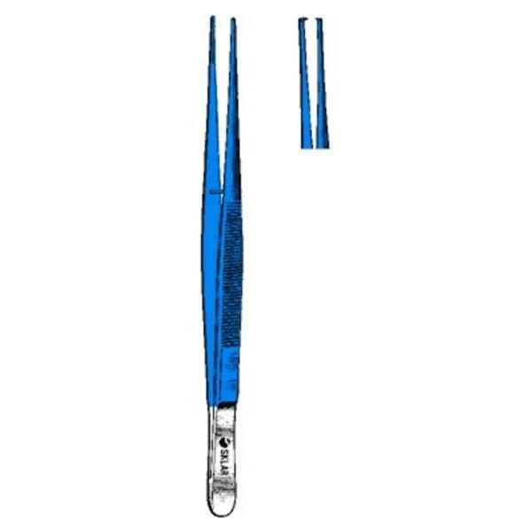 Sklar Instruments -Potts-Smith Dressing Forcep 8-1/4" Stainless Steel/Blue Coated Each 91-5413