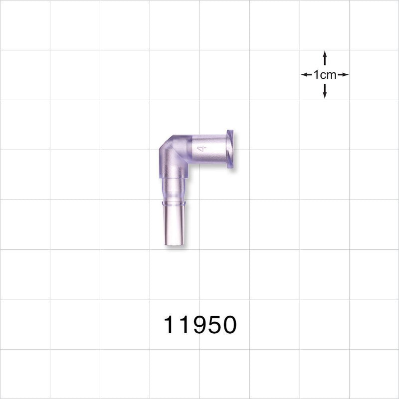 Elbow Connector, Female Luer Lock, Male Luer Slip, Clear -  - 11950