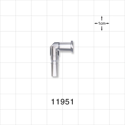 Elbow Connector, Female Luer Lock, Male Luer Slip, Clear -  - 11951