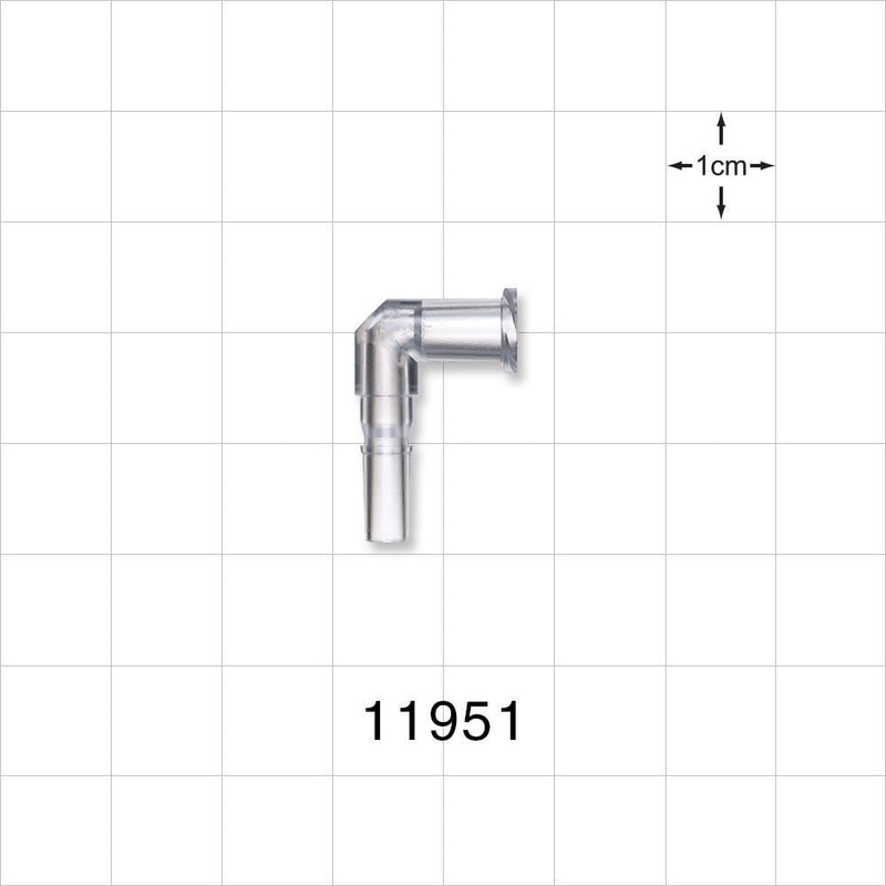 Elbow Connector, Female Luer Lock, Male Luer Slip, Clear -  - 11951