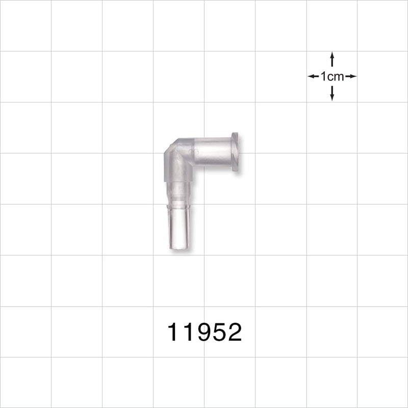 Elbow Connector, Female Luer Lock, Male Luer Slip, Clear -  - 11952