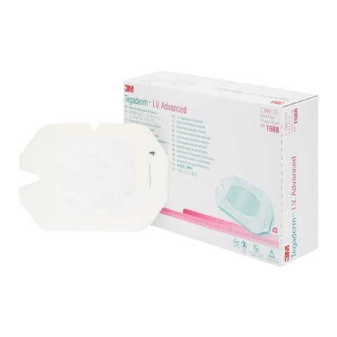 3M Medical Products Tegaderm Advanced Film IV Dressing 4x4-3/4" Sterile Adhesive Transparent LF  - 1688