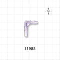 Elbow Connector, Barbed, Male Luer Slip, Natural - Fits 1/8 inch Tubing (0.125 inch, 3.18 mm) - 11988