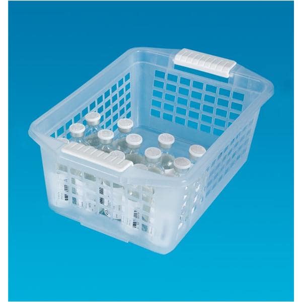 Health Care Logistics Basket Storage Flip & Stack Plastic Medium Lightweight Flip Handles/Nestable Each — 18325