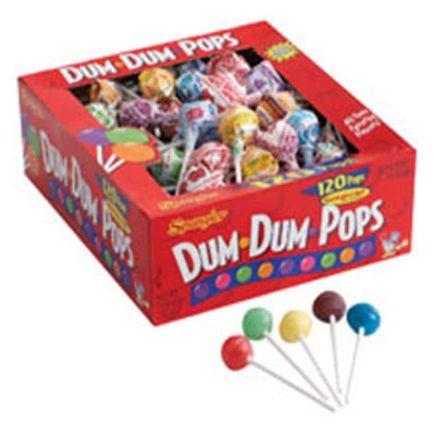 Office Supplies & Practice Mkt Dum-Dum Lollipops Assorted 120/Box, 18 BX/CA - 00066