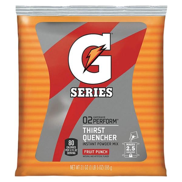 Quaker Oats Company Gatorade Sports Beverage Fruit Punch 2-1/2gal Packet 32/Case - 33691