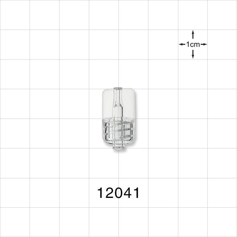 Male Luer Lock, Tubing Port, Clear - 0.058 inch ID (1.47 mm) - 12041