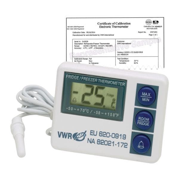 VWR Scientific Laboratory Thermometer -50 to 70C Internal/-10 to 50C External Each - 82021-172