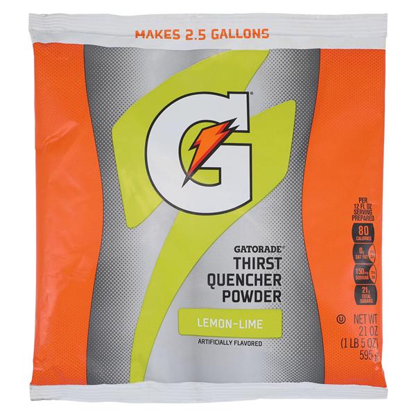 Quaker Oats Company Gatorade Sports Beverage Lemon Lime 2-1/2gal Packet 32/Case - 03969