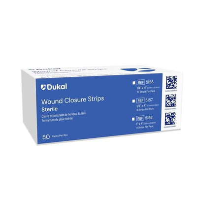 Dukal LLC Wound Closure Strip Non-Woven Fibers 1/2x4" Breathable Transparent 300/Bx  - 5157