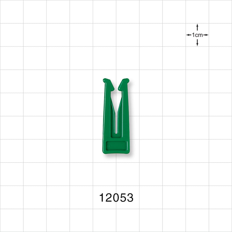 Open Jaw Slide Clamp, Green - Fits 0.197 inch OD Tubing (5 mm) - 12053