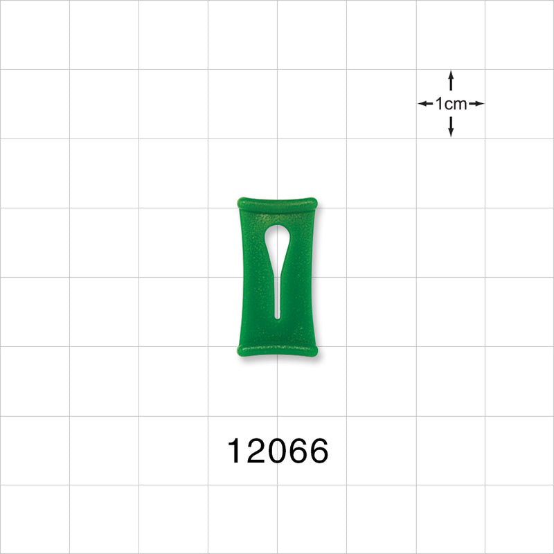 Slide Clamp, Green - Fits 0.078 inch - 0.098 inch OD Tubing (1.98 mm - 2.5 mm) - 12066