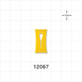 Slide Clamp, Yellow - Fits 0.078 inch - 0.098 inch OD Tubing (1.98 mm - 2.5 mm) - 12067