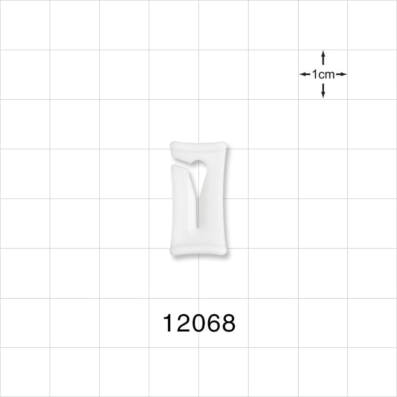Open Jaw Slide Clamp, White - Fits 0.078 inch - 0.098 inch OD Tubing (1.98 mm - 2.5 mm) - 12068