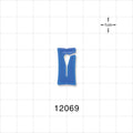 Open Jaw Slide Clamp, Blue - Fits 0.078 inch - 0.098 inch OD Tubing (1.98 mm - 2.5 mm) - 12069