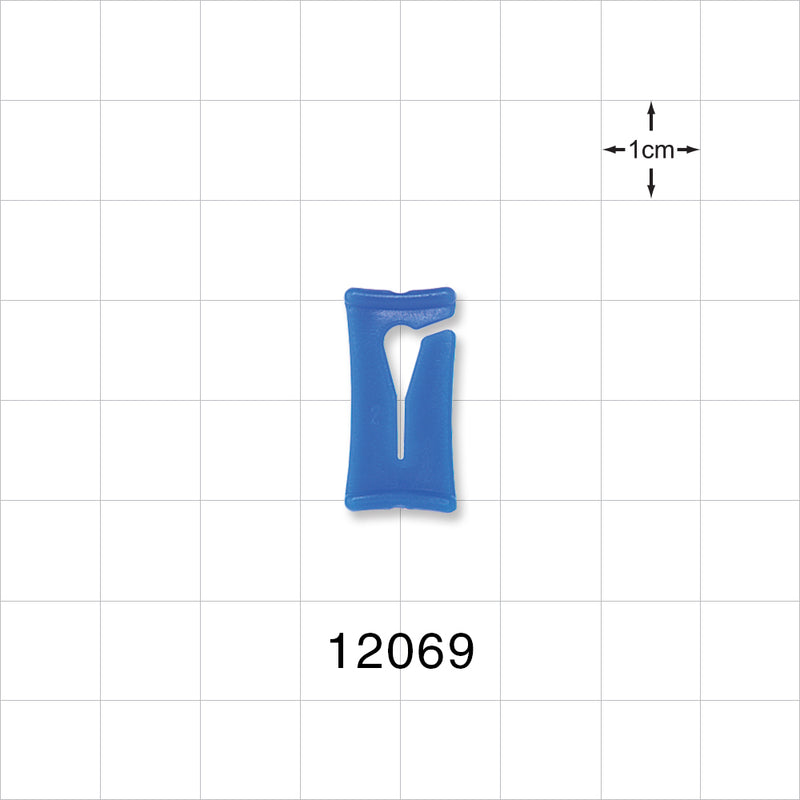 Open Jaw Slide Clamp, Blue - Fits 0.078 inch - 0.098 inch OD Tubing (1.98 mm - 2.5 mm) - 12069