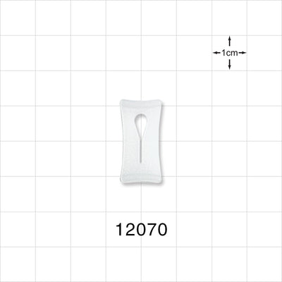 Slide Clamp, White - Fits 0.079 inch OD Tubing (2.01 mm) - 12070