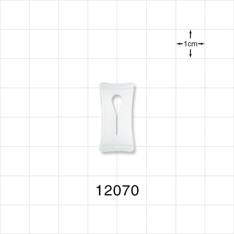 Slide Clamp, White - Fits 0.079 inch OD Tubing (2.01 mm) - 12070