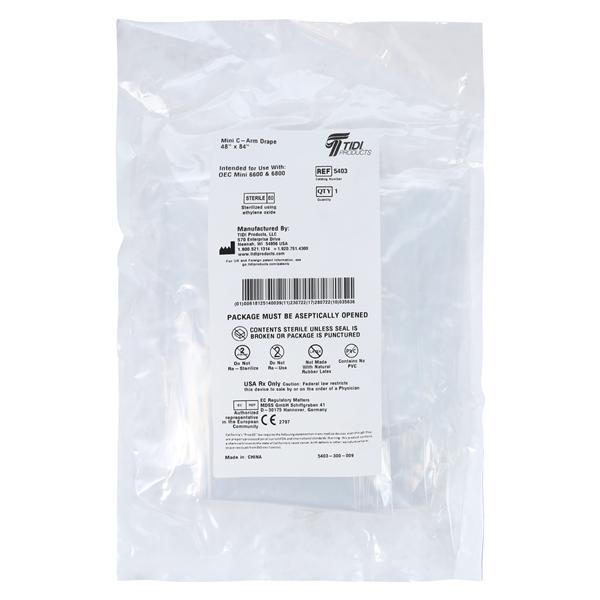 Tidi Products LLC -48x84" Sterile C-Arm Drape Clear 5403