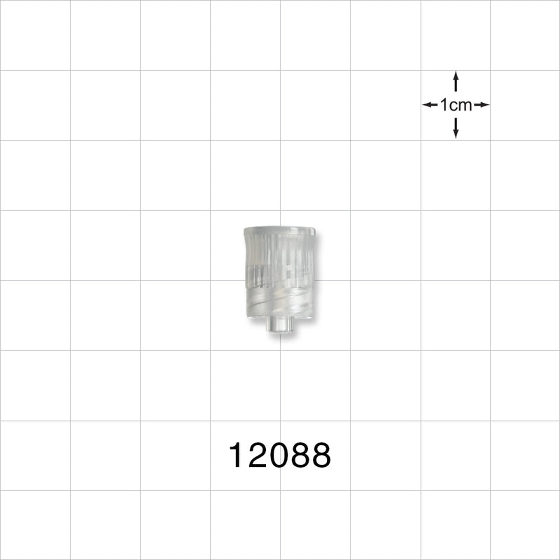 Male Luer Cap, Vented w/Hydrophobic Filter, Natural - 3 Micron - 12088