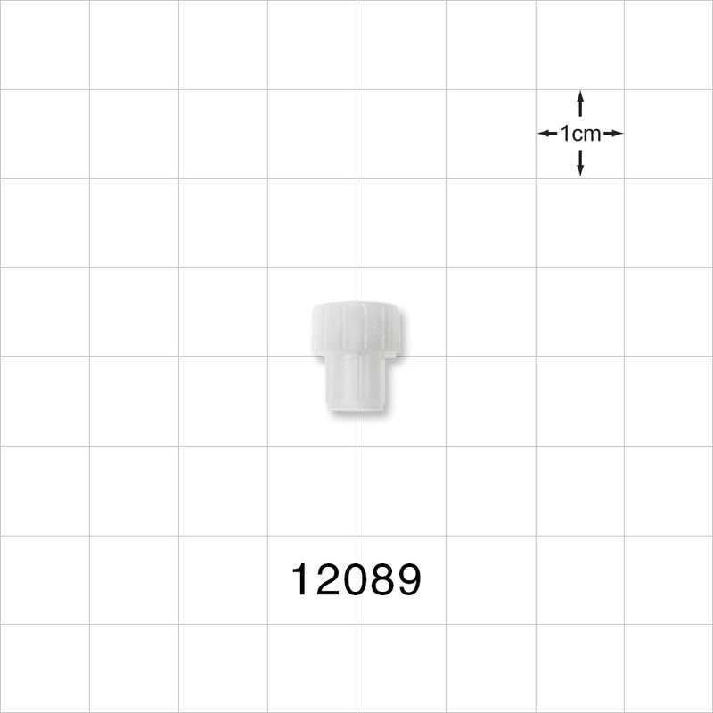Female Luer Cap, Vented w/Hydrophobic Filter, Natural - 3 Micron - 12089