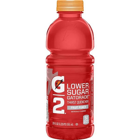Quaker Oats Company Gatorade G2 Sports Beverage Fruit Punch 20oz Bottle 24/Case - 20405