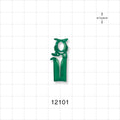 Open Jaw Slide Clamp with Tubing Holder, Green - Fits 0.079 inch OD Tubing (2.01 mm) - 12101
