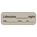 Precision Dynamics Corp. Label Lidocaine 1.5x.5 Gray 600/Rl 600/Rl - LAN-11