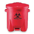 Eagle Group -Biohazard Container 21.8x18.7x22.4" Red/Black Plastic Each 4RF67