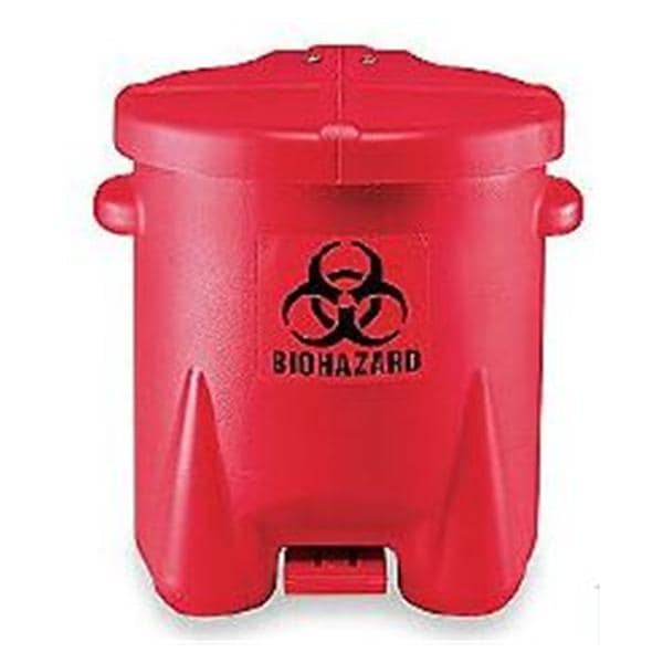 Eagle Group -Biohazard Container 21.8x18.7x22.4" Red/Black Plastic Each 4RF67