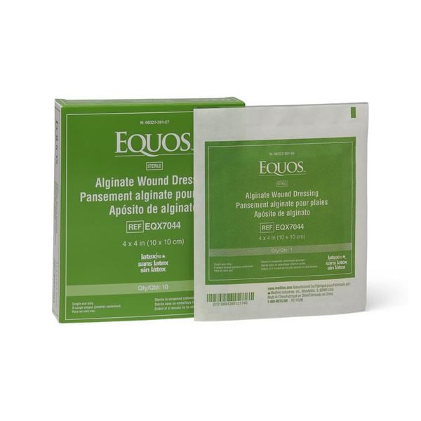Medline Industries Inc Equos Calcium Alginate Wound Dressing 4x4" Adhesive Absorbent LF - EQX7044