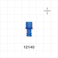 Female Luer Cap, Non-Vented, Blue -  - 12140