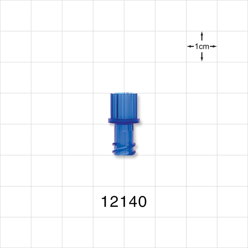 Female Luer Cap, Non-Vented, Blue -  - 12140