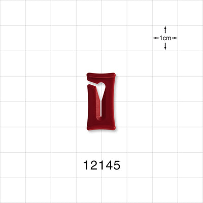 Open Jaw Slide Clamp, Red - Fits 0.078 inch - 0.098 inch OD Tubing (1.98 mm - 2.5 mm) - 12145