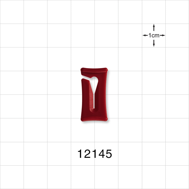 Open Jaw Slide Clamp, Red - Fits 0.078 inch - 0.098 inch OD Tubing (1.98 mm - 2.5 mm) - 12145